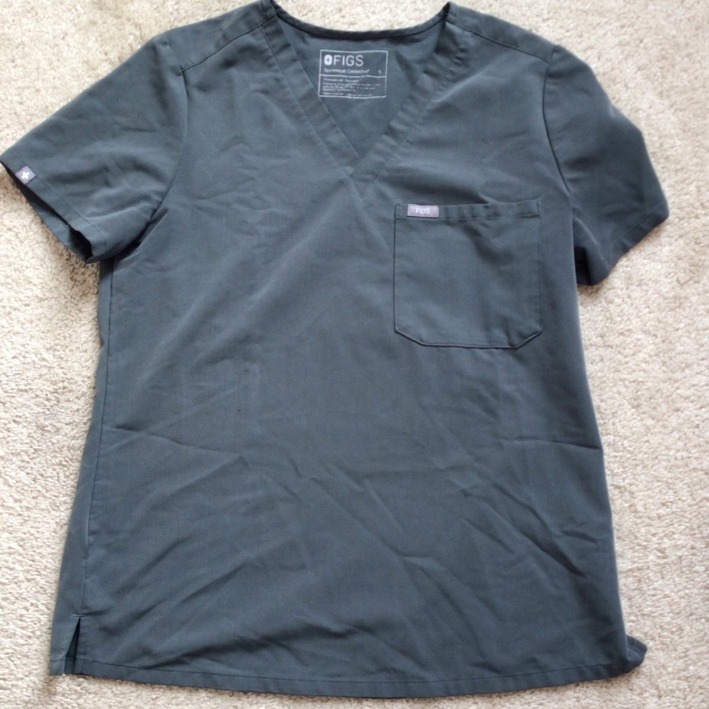 Figs Green Scrub Top